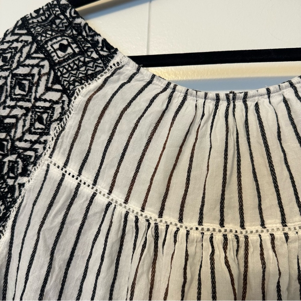 Free People Tiered Stripe Boho Mini Dress - Picture 3 of 4